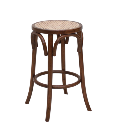 Round Stool Rattan Seat